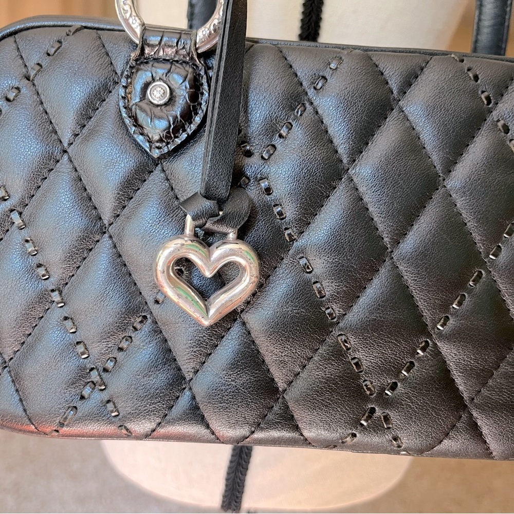 ❤️BRIGHTON QUILTED LEATHER SHOULDER BAG 💯AUTH - Picture 8 of 16